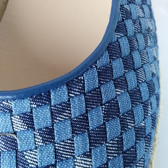 NWOT Beacon Espadrille JuteWrapped Wedge Shoes 8W Blue - Picture 13 of 16